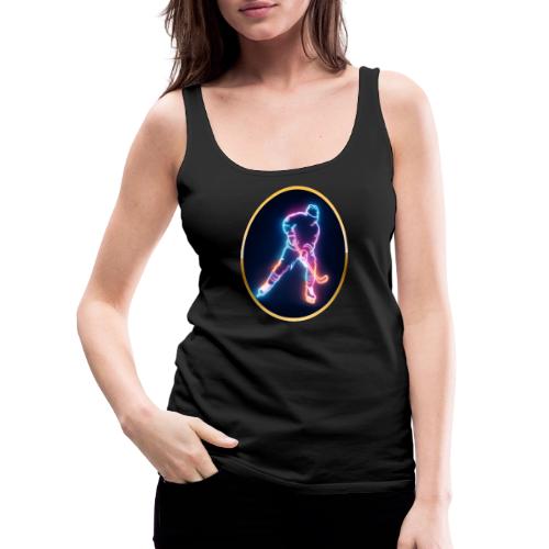 Golden Neon Hockey - Women's Premium Tank Top