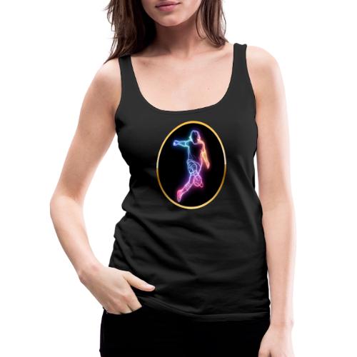 Soccer: Neon Goal Fusion - Women's Premium Tank Top