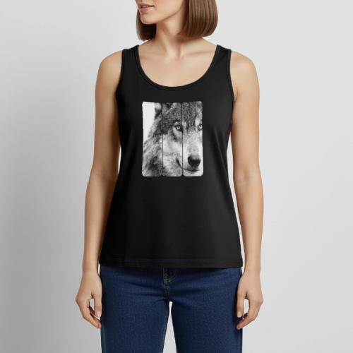 Wolf Face Triptych: Silent Alpha - Women's Premium Tank Top