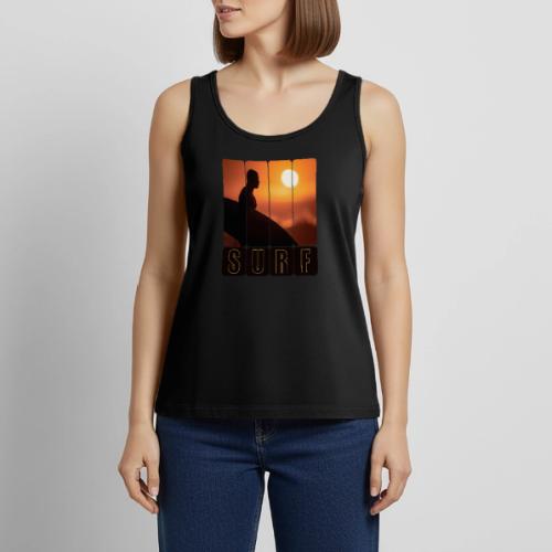Surfing: Sunset Surf Panels - Women's Premium Tank Top