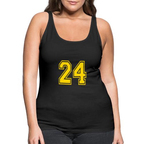 Number 24 in a classic athletic collegiate font - Women's Premium Tank Top