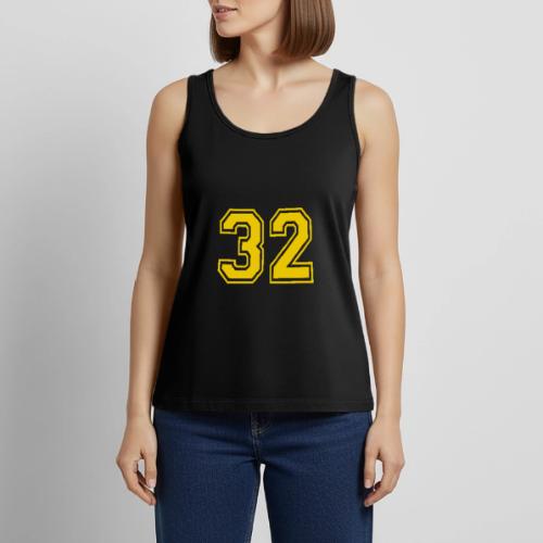 Number 32 in a classic athletic collegiate font - Women's Premium Tank Top