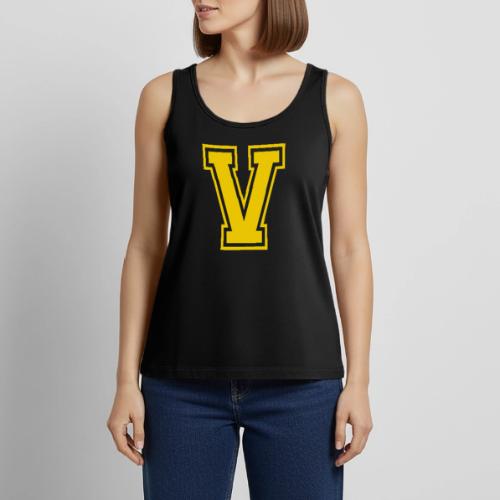 Letter V – Capital Athletic Alphabet Monogram - Women's Premium Tank Top