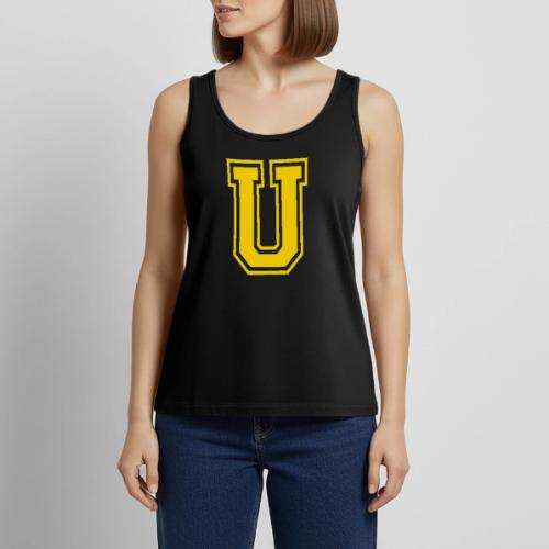 Letter U – Capital Athletic Alphabet Monogram - Women's Premium Tank Top