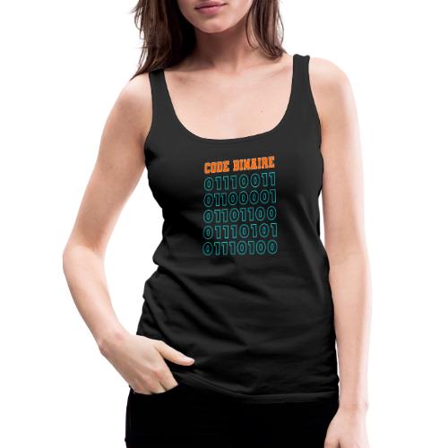 Hi in binary code - Women's Premium Tank Top