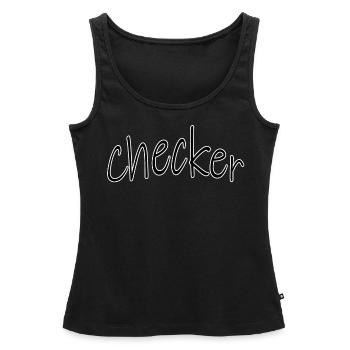 Checker - Women's Premium Tank Top - black - Front - AI Model Female 180 light (180cm)