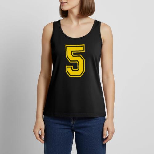 Number 5 in a classic athletic collegiate font - Women's Premium Tank Top