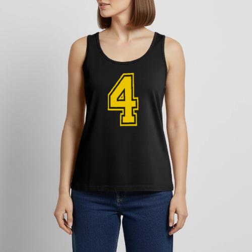 Number 4 in a classic athletic collegiate font - Women's Premium Tank Top