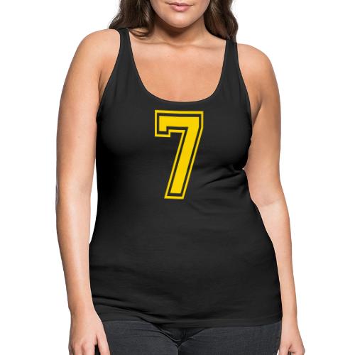 Number 7 in a classic athletic collegiate font - Women's Premium Tank Top