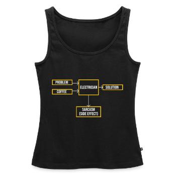 Electrician Cycles Electrical Engineering Humor - Women's Premium Tank Top - black - Front - AI Model Female 180 light (180cm)
