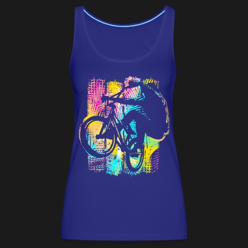 Colorful Bmx Bike - Retro Bmx Rider - Bmx Cyclist - Women's Premium Tank Top
