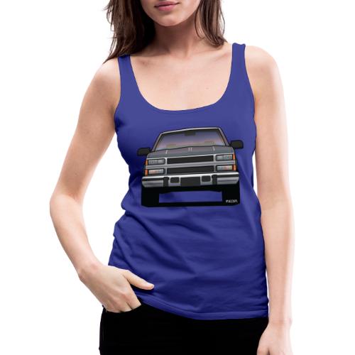 Design Icon: American Bowtie Silver Urban Truck - Women's Premium Tank Top