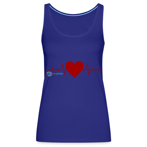 Heart with Heartbeat, Loving Medical Coding - Women's Premium Tank Top
