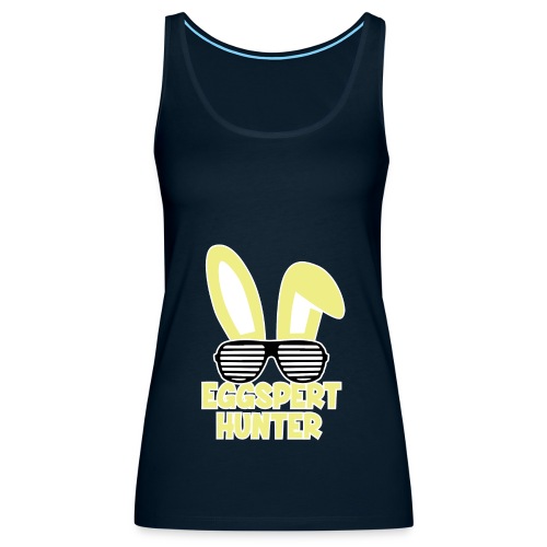 Eggspert Hunter Easter Bunny with Sunglasses - Women's Premium Tank Top