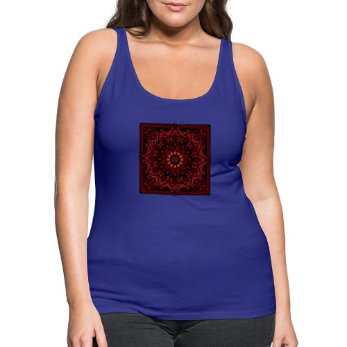 Psychedelic Mandala Geometric Color Illustration - Women's Premium Tank Top