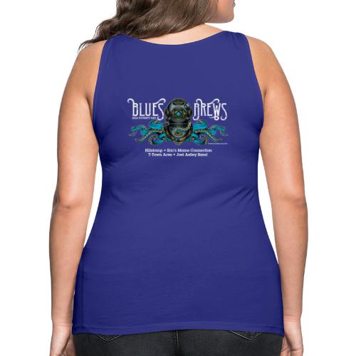 2022 Blues & Brews WHITE Kraken 2 logos - Women's Premium Tank Top