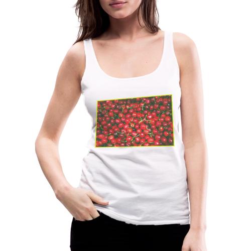 Pile of Cherry Fruit Cute Photo. Buy Now - Women's Premium Tank Top