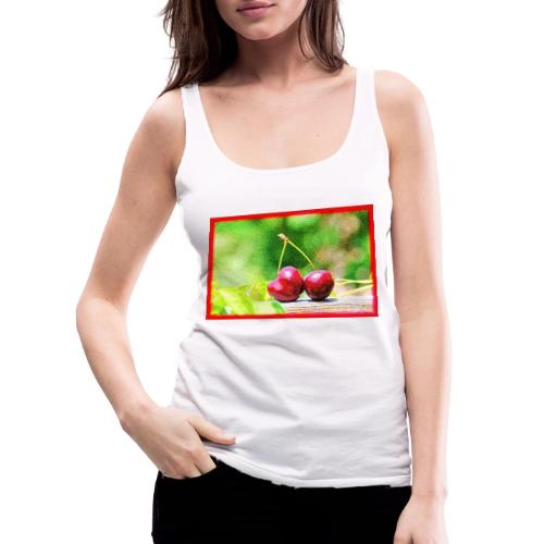 Two Cherries Fruit Cute Photo. Buy Now - Women's Premium Tank Top