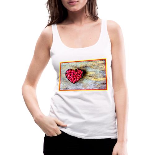 Pomegranates Heart Fruit Cute Photo. Buy Now - Women's Premium Tank Top