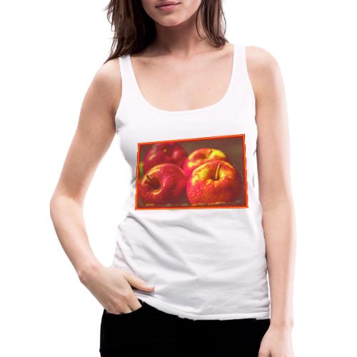 Stack of Red Apples Fruit Cute Photo. Buy Now - Women's Premium Tank Top