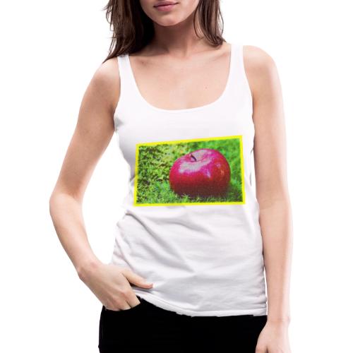 Red Apples Fruit on Grass Cute Photo. Buy Now - Women's Premium Tank Top