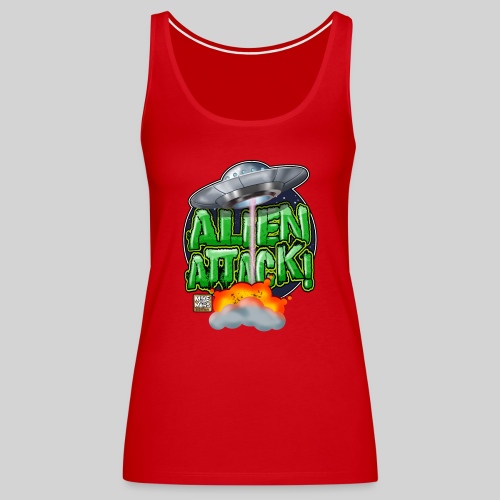 Graffiti Alien Attack - Women's Premium Tank Top