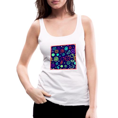 Neon Fruits Pattern Colors - Women's Premium Tank Top
