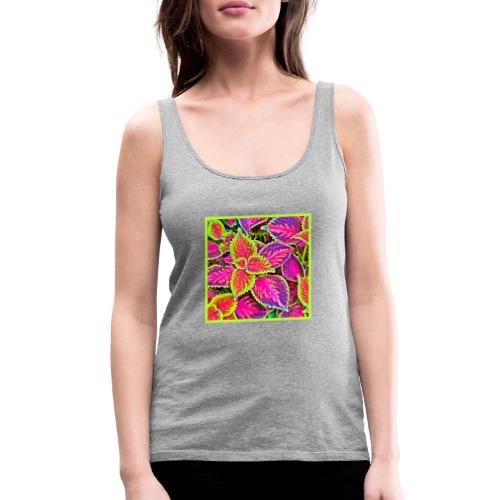Vivid ChromaLeaf Harmony Pattern - Women's Premium Tank Top