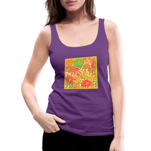 Vibrant Blossom Elegance Pattern - Women's Premium Tank Top