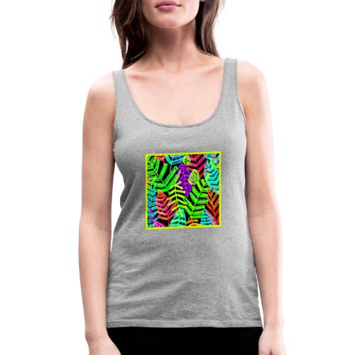 Glowing Leaf Pattern Design - Women's Premium Tank Top