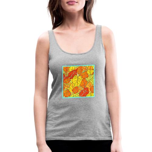 Neon Foliage Burst Vibrant Design - Women's Premium Tank Top