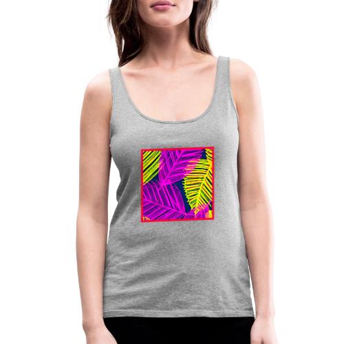 Neon Leaf Delight Chromatic Art - Women's Premium Tank Top