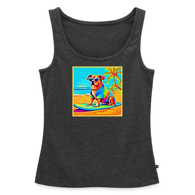 Beachside Pup: Surfing Charm