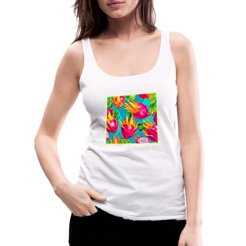 Vibrant Dragoon Fruit Pattern - Women's Premium Tank Top