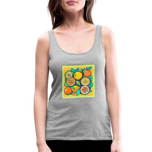 Citrus Fruit Art Design - Women's Premium Tank Top