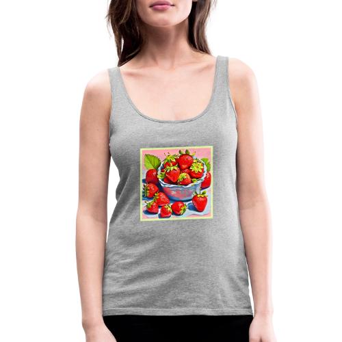 Fresh Strawberry Bowl - Women's Premium Tank Top