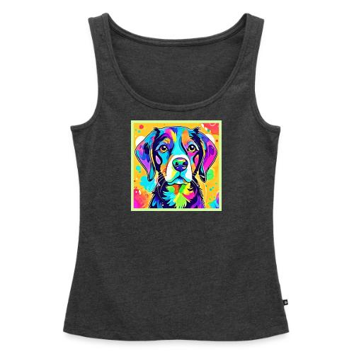 Rainbow Dog Portrait Design - Women's Premium Tank Top