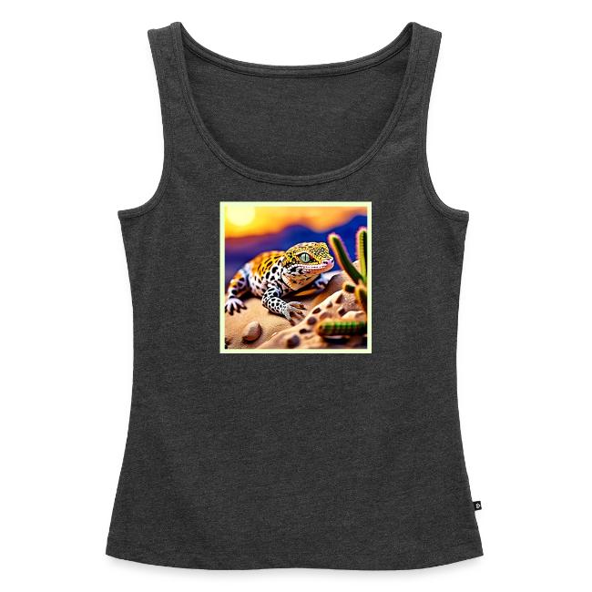 Cute Leopard Gecko Sunset Desert Design
