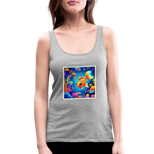 Vibrant Underwater Fish World Design - Women's Premium Tank Top