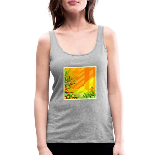 Citrus and Leaves Graphic - Women's Premium Tank Top