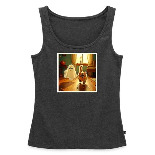 Funny Kitten Spooky Friend - Women's Premium Tank Top