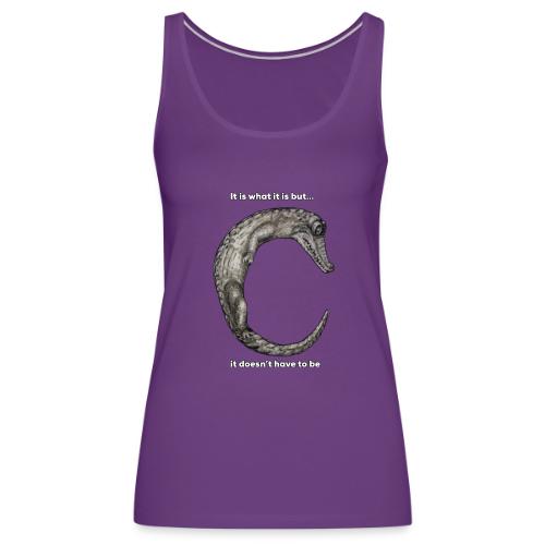 croc with text - Women's Premium Tank Top