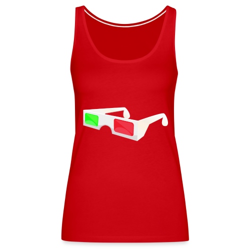 3D red green glasses - Women's Premium Tank Top