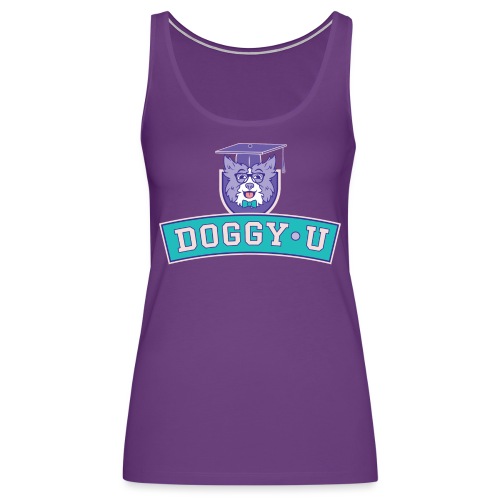 Doggy•U Teal Stack Logo - Women's Premium Tank Top