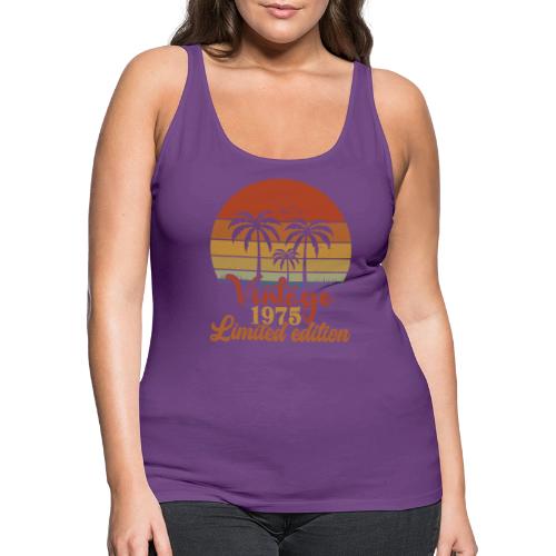 The Years Collection - 1975 Vintage Palm Trees - Women's Premium Tank Top