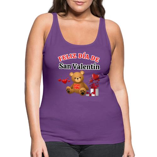 Valentine's Day Celebration Bears Love Hearts. - Women's Premium Tank Top