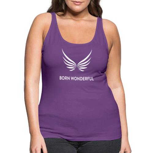 white logo transparent background - Women's Premium Tank Top