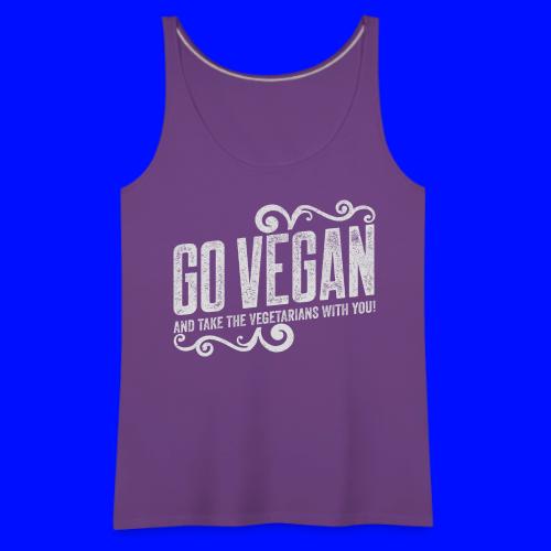 Go Vegan Print - Women's Premium Tank Top