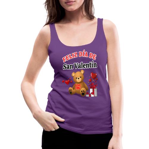 Valentine's Day Celebration Bears Love Hearts. - Women's Premium Tank Top