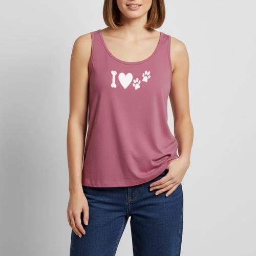 I Love Dog Prints - Women's Premium Tank Top